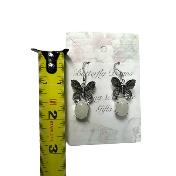 0117 Rainbow Moonstone Ethnic Handmade Earrings Silver Gemstone Jewelry - Picture 11 of 11